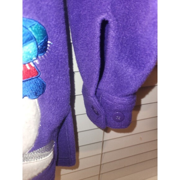 Vintage Quacker Factory XS Cardigan Jacket Purple Fleece Winter Holiday Grandma - Picture 4 of 5
